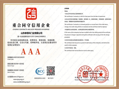 重合同守信用企業